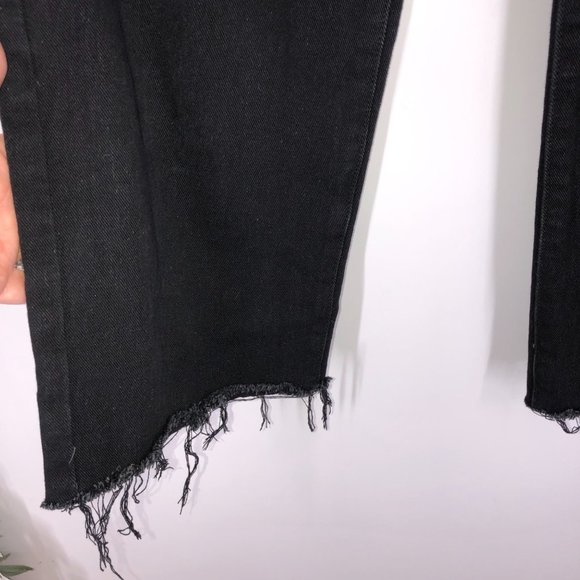 Princess Polly high rise wide leg black jeans - Picture 2 of 7